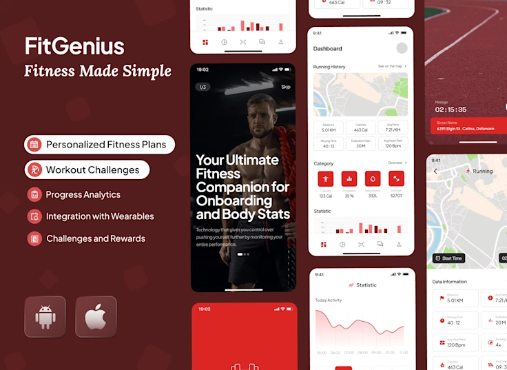 FitGenius - Fitness Mobile App